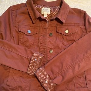 Market & Spruce Denim Jacket in Mauve SZ Lg